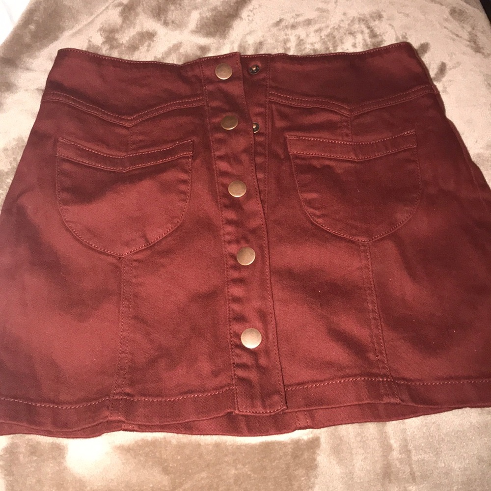 Red Button Skirt